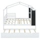 preview thumbnail 5 of 12, White Full Size Solid Wood House Bed with Trundle, Fence and Writing Board for Kids, Boys and Girls, Bedroom