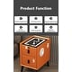 preview thumbnail 3 of 8, Modern Nightstand Smart with 2 Drawers and Charging Station