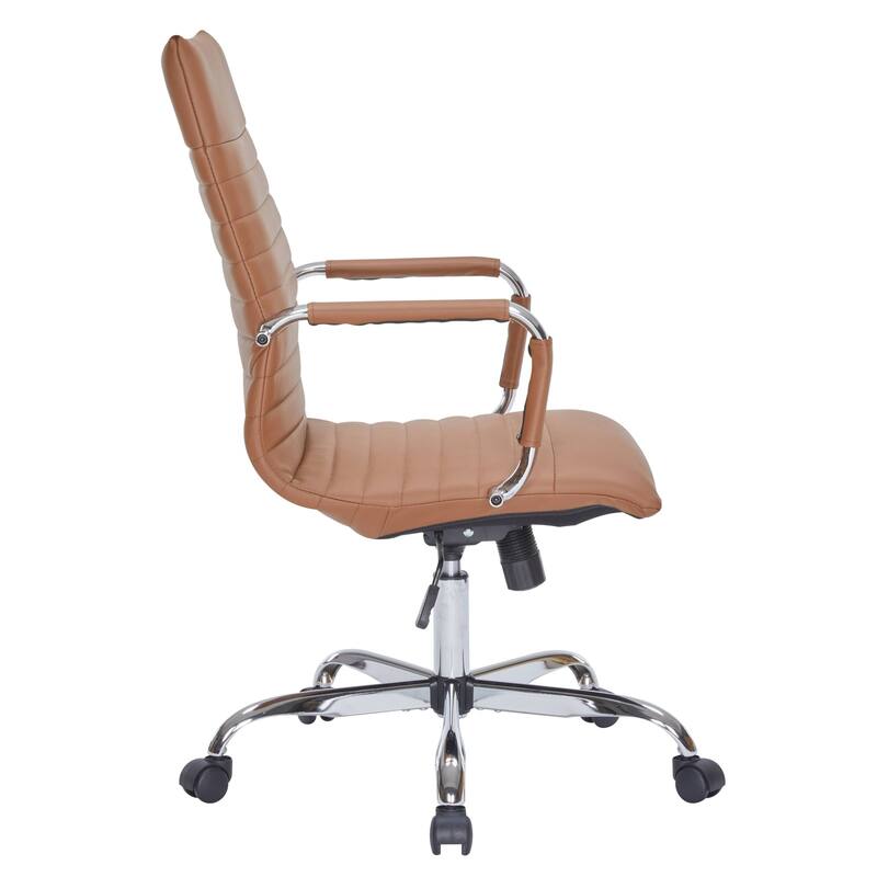 Harris High-Back Leather Executive Office Chair with Metal Frame, Adjustable Height, Tilt Lock, and Swivel for Home/Workspace