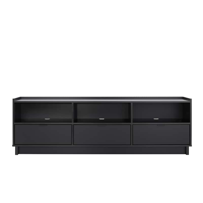 Prepac Simply Modern 70.25" W TV Stand for Living Room, Entertainment Room - 70.25" W x 22" H x 16" D