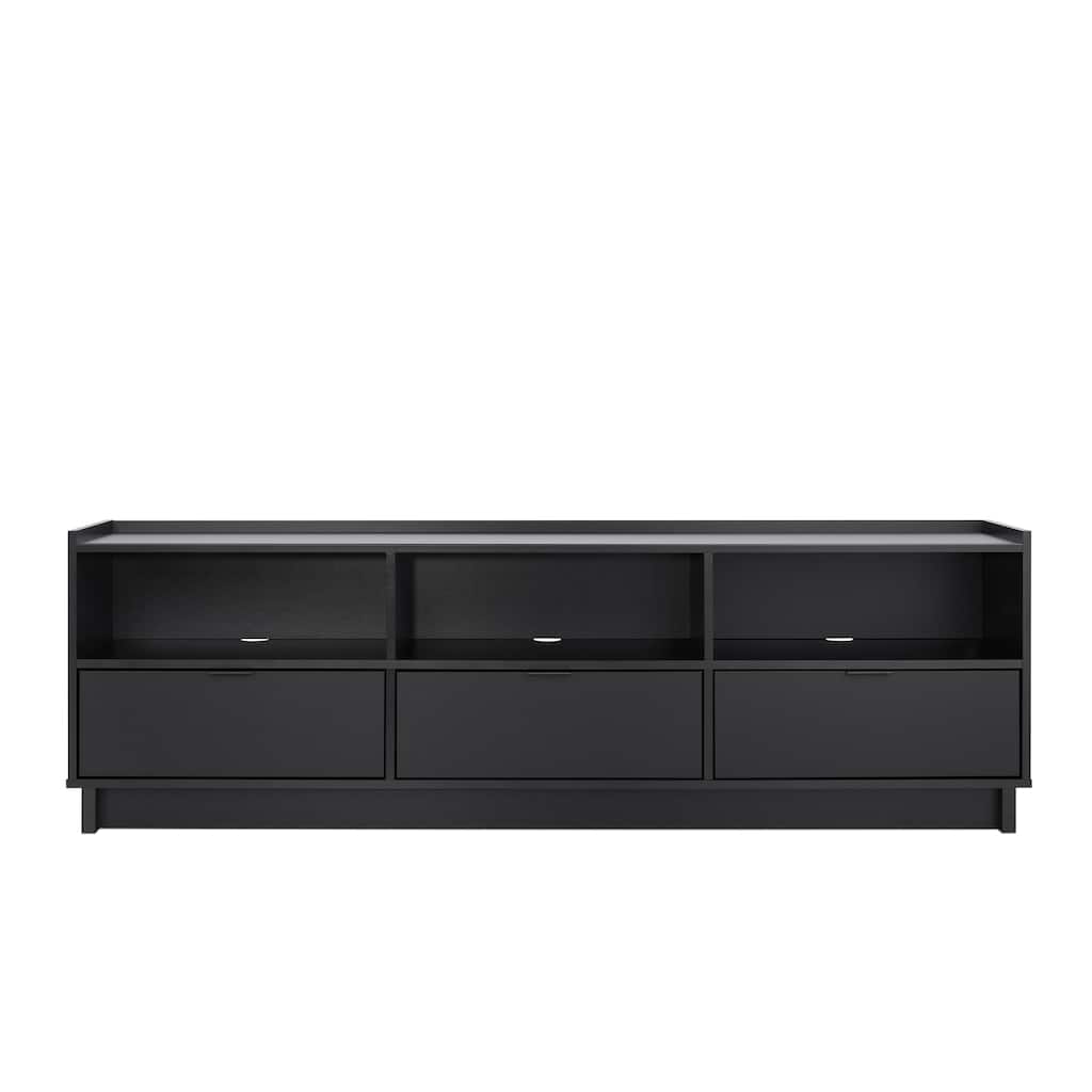 Prepac Simply Modern 70.25" W TV Stand for Living Room, Entertainment Room - 70.25" W x 22" H x 16" D