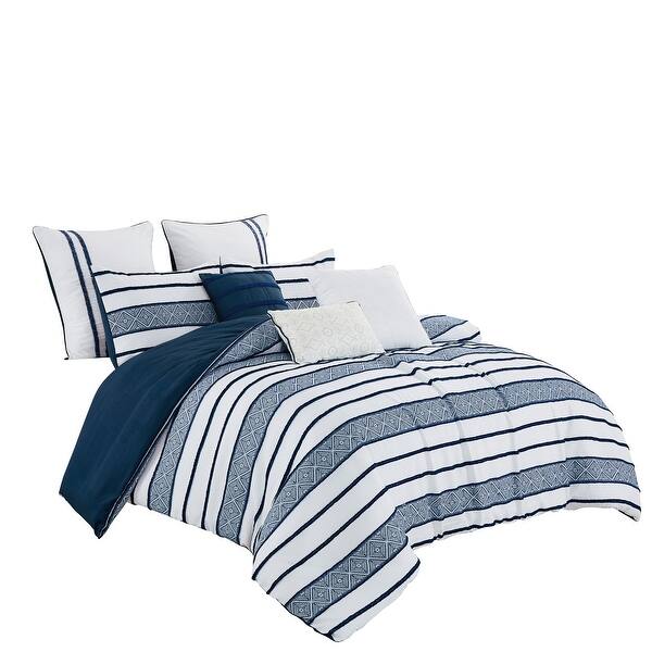 Luxury Stripe Full Size 8 Piece Black Grey and White Bedding Comforter Set Luxury Stripe Full Size 8 Piece Black Grey and White Bedding Comforter Set