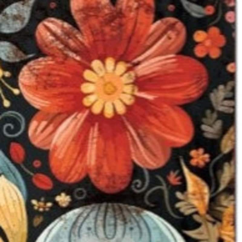 HomeRoots 36" Black And Orange Solid Wood Day of the Dead Skull Porch Sign