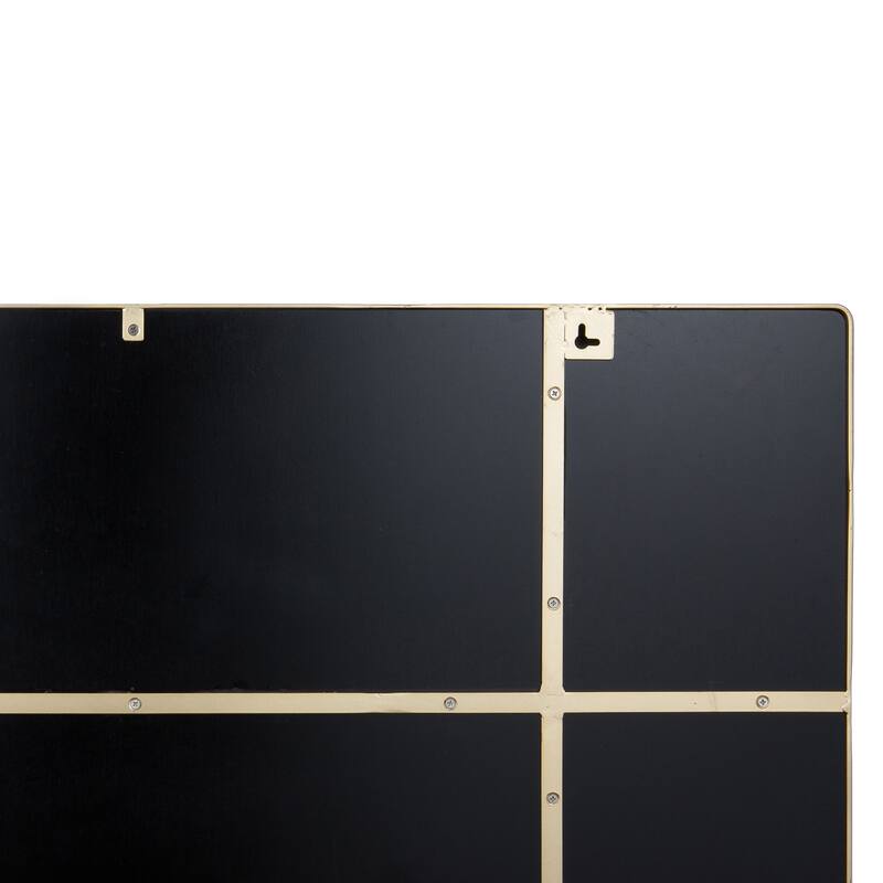 Varaluz Kye Vertical Rounded Rectangular Wall Mirror - Gold