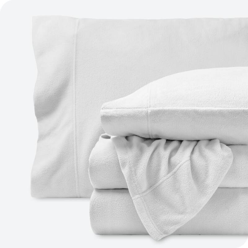 Bare Home Polar Fleece Deep Pocket Sheet Set - White - Full