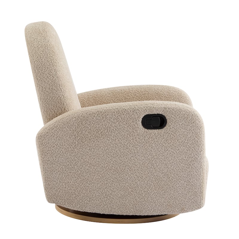 Manual Swivel Recliner Chair for Adults, Glider Rocking Chair for Nursery, Comfortable Nursery Recliner