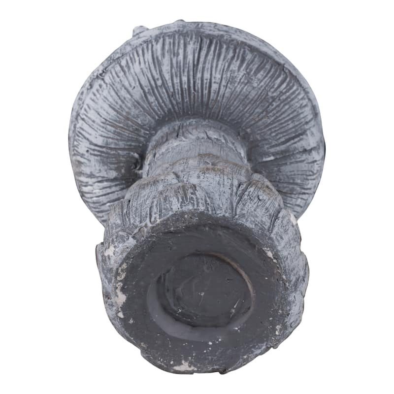 Magnesia Solar LED Mushroom Garden Statuary Artichoke Base - 16" Gray