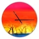 preview thumbnail 7 of 8, Designart 'Tree and Red Sky Spring Season' Oversized Landscapes Wall CLock 16 in. wide x 16 in. high