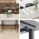 preview thumbnail 5 of 22, Modern Slate Kitchen Dining Table with Sintered Stone Top Metal Legs (Table Only) - 31.5x31.5x30 inch
