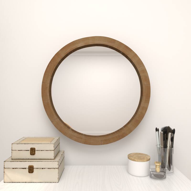 Brown Contemporary Wall Mirror