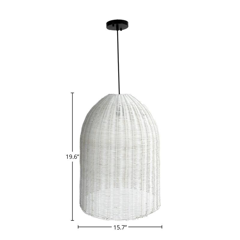 Glow Chandelier with Rattan Shade