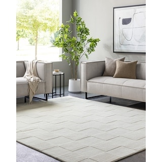 Nathan Casual Solid Color Wool Area Rug