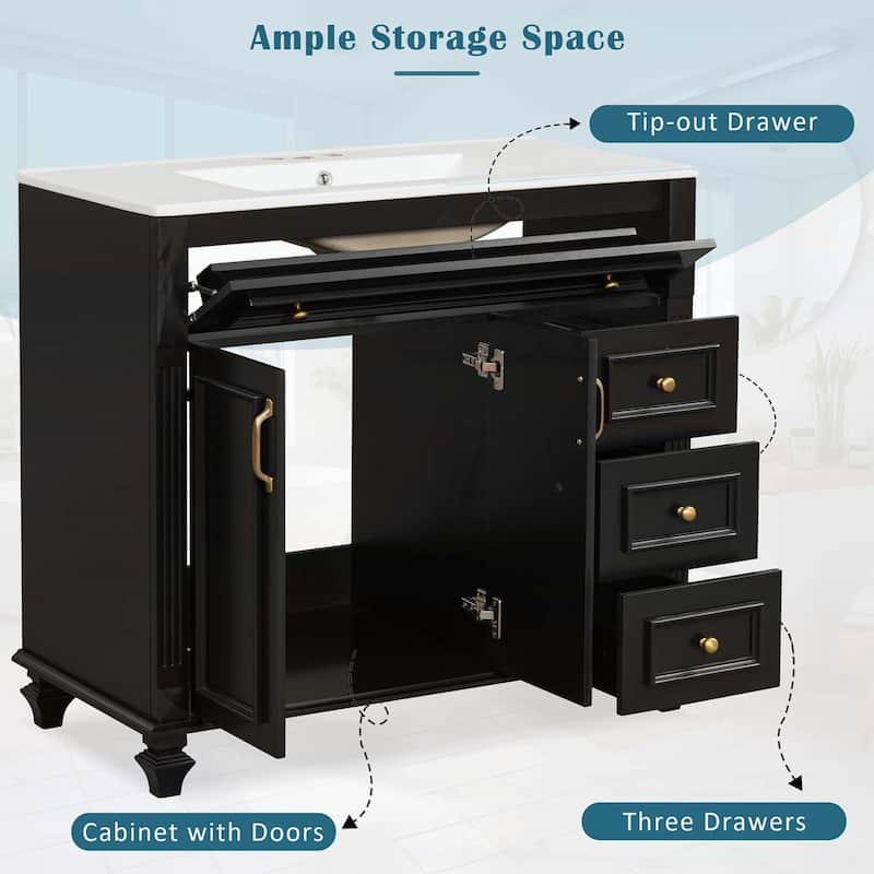 36" Bathroom Vanity with Sink