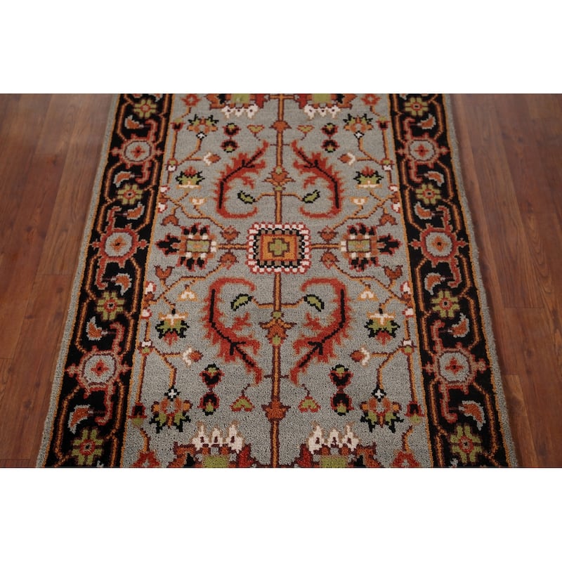 Lilian Oriental Foyer Rug Hand-Knotted Wool Carpet - 3'0"x 5'0"