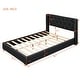 preview thumbnail 6 of 49, Contemporary Full Size PU Upholstered Platform Bed with Wooden Frame and Slat Support
