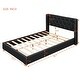 preview thumbnail 20 of 26, Contemporary Full Upholstered Platform Bed with PU Cover and Wooden Slats