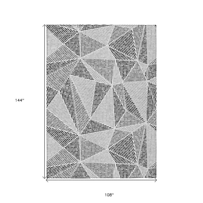 HomeRoots Geometric Transitional Rectangle Outdoor Rug