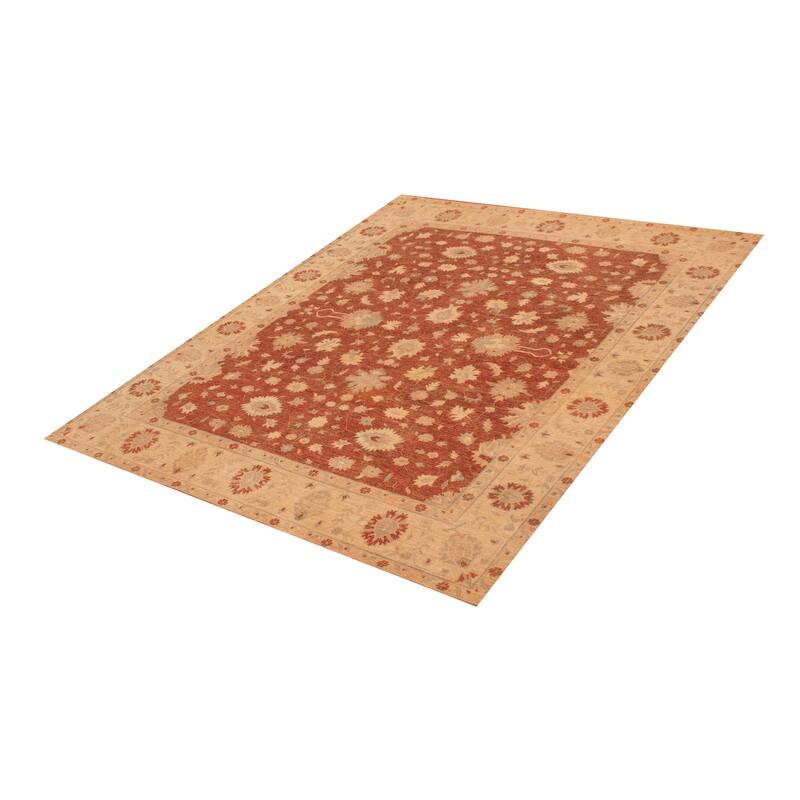 ECARPETGALLERY Hand-knotted Chobi Finest Red Wool Rug - 8'0 x 9'10