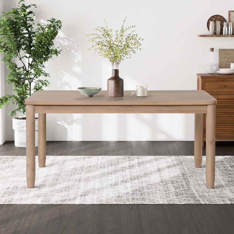 Furniture of America Neme Natural 64-inch Wood Rectangular Dining Table - Natural