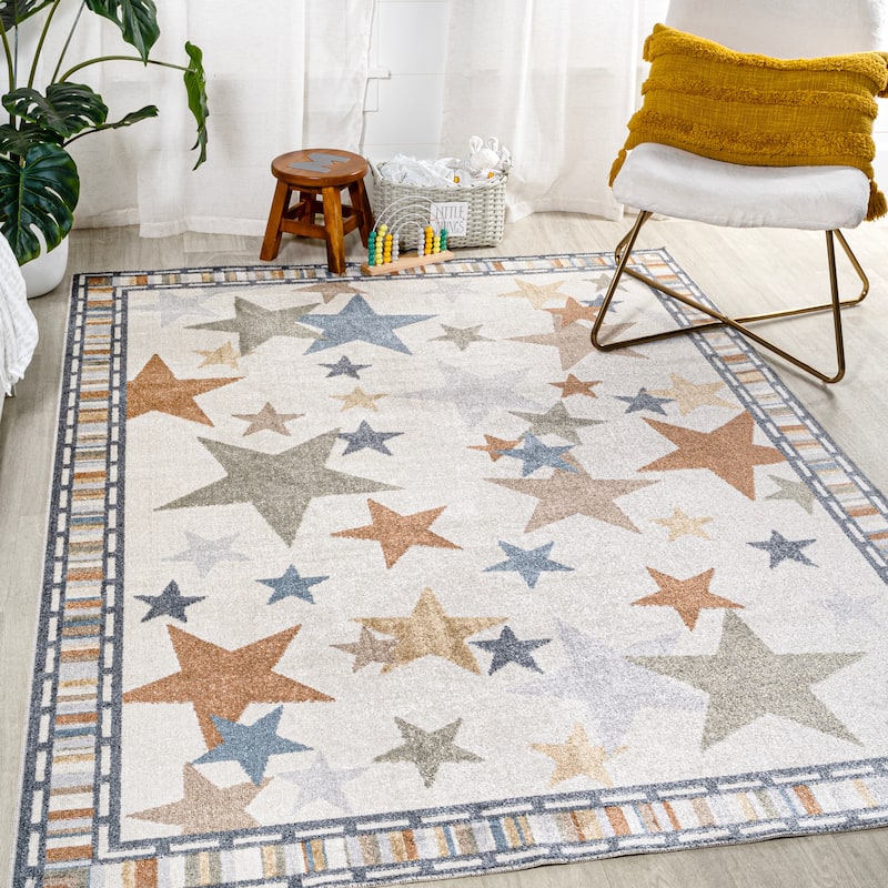 JONATHAN Y Dila Geometric Striped Area Rug