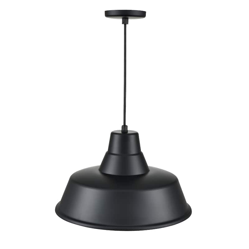 R Series 1-Light Cord Hung Classic Warehouse Satin Black - Satin Black