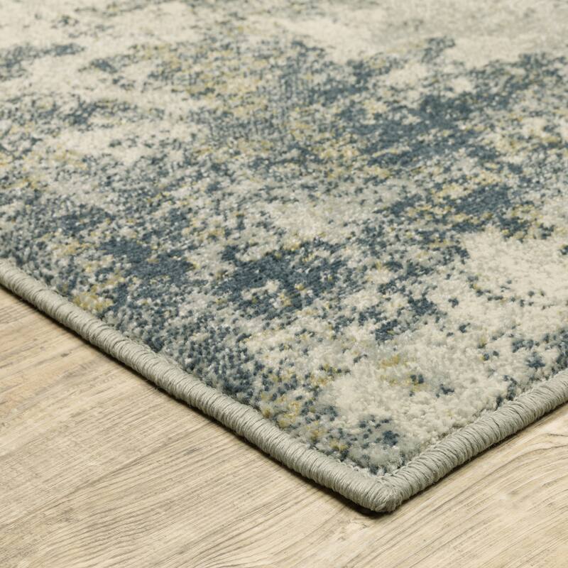 Style Haven Bassel Distressed Abstract Beige/ Teal Indoor Area Rug