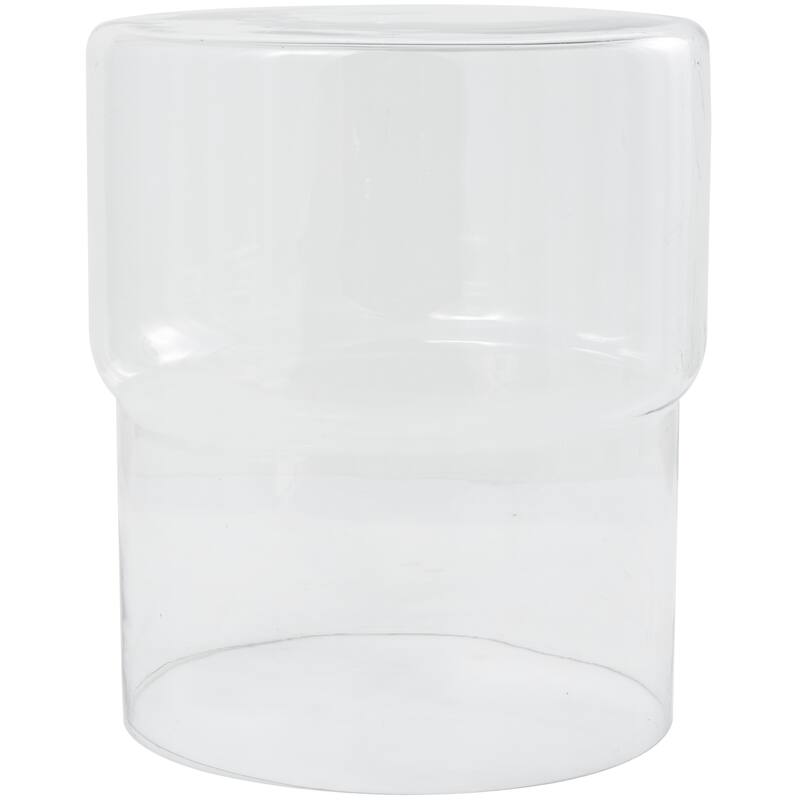 Glass Modern Accent Table - Clear of Red - Roche River Decor