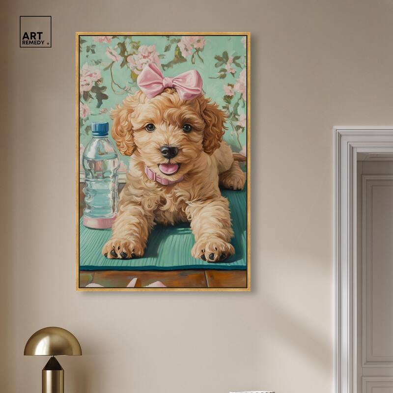 Goldendoodle Dainty Yoga Canvas by Art Remedy