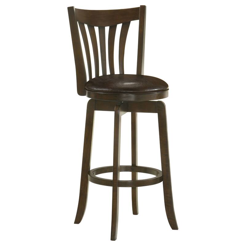 Lambert Transitional Wood Swivel Chair Dark Cherry - Bar Height
