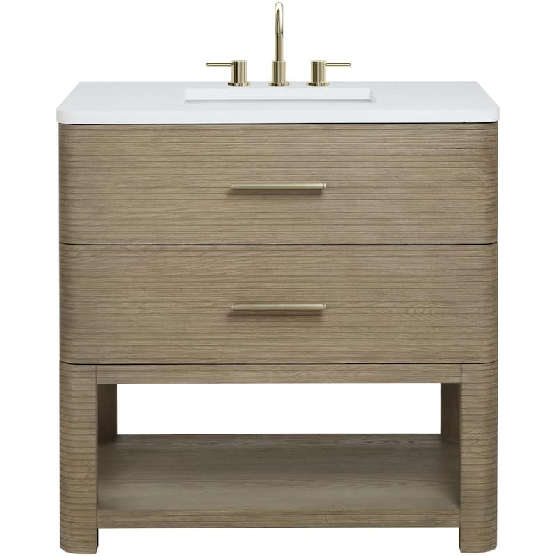 James Martin Vanities D704-V36-WWZ Lucian 36" Free Standing Single - Pebble Oak
