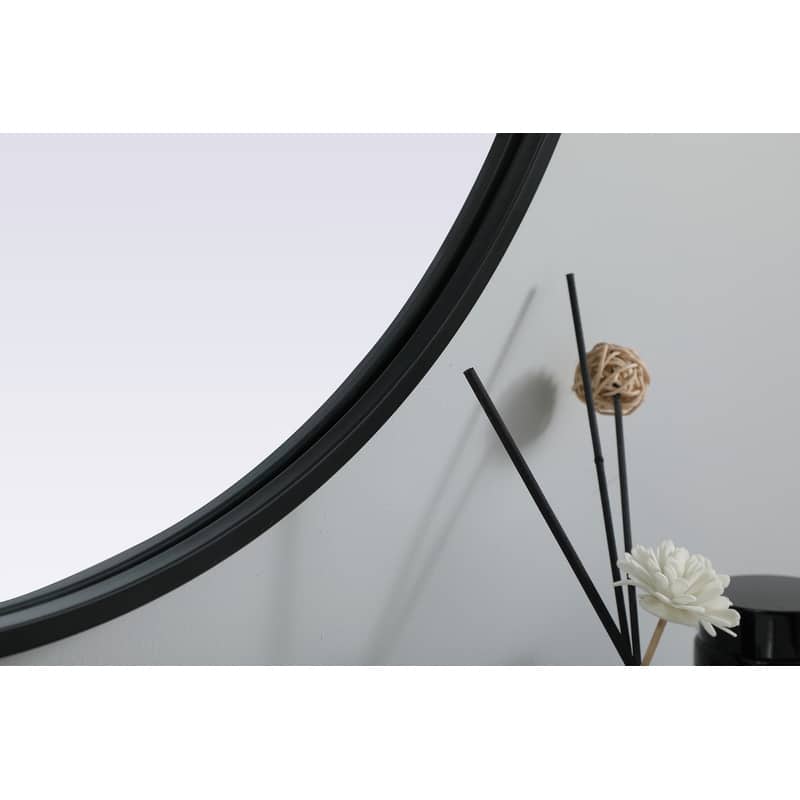Indigo Home Metal Frame Oval Mirror 24x40 Inch