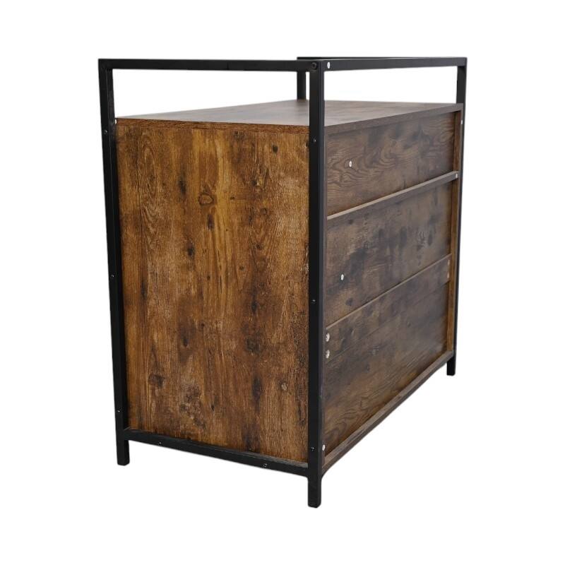 61 lbs Rustic Brown Wooden Cat Litter Box Enclosure, Spacious Hidden Cat Litter Box with Scratching Mat Furniture