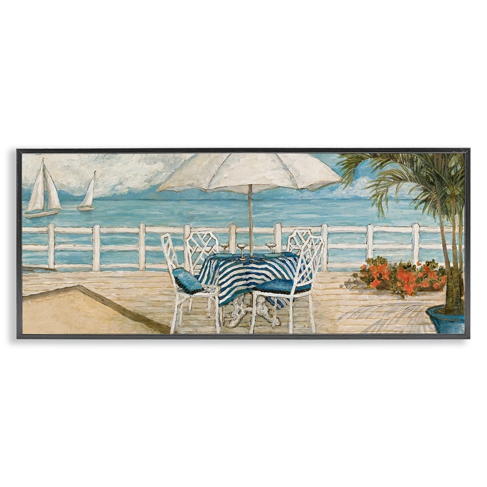 Stupell Coastal Restaurant Overlook Framed Giclee Art Design By Charlene Olson