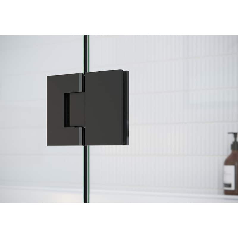 Glass Warehouse 39.25 in. W x 78 in. H Glass Hinged Pivot Frameless 3 Panel Inline Shower Door in