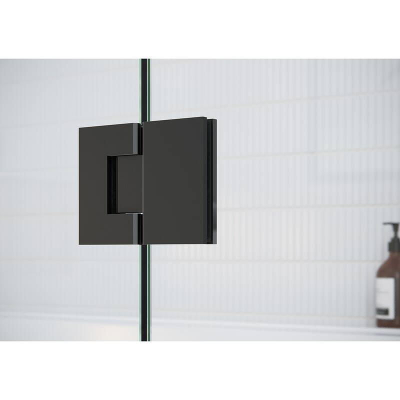 Glass Warehouse 47.5 in. W x 78 in. H Glass Hinged Pivot Frameless 3 Panel Inline Shower Door in