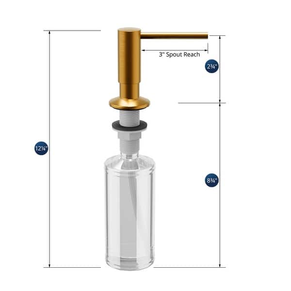 dimension image slide 2 of 9, Karran SD35 Kitchen Soap/Lotion Dispenser