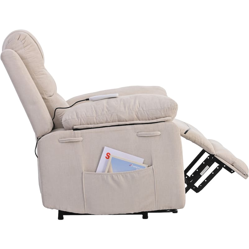 Massage Recliner Chair for Seniors-Power Lift,Adjustable Massage,Heating Features,Infinite Position Reclining,and Side Pocket