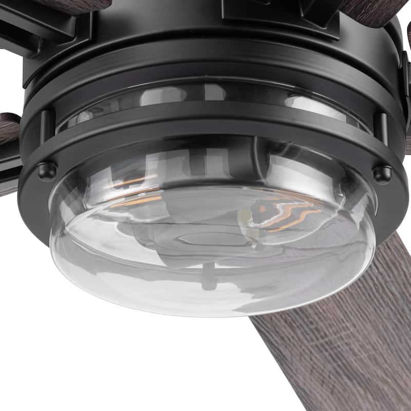 52" Honeywell Myers Park Contemporary Indoor LED Ceiling Fan with Light, Remote Control, Dual Finish Blades