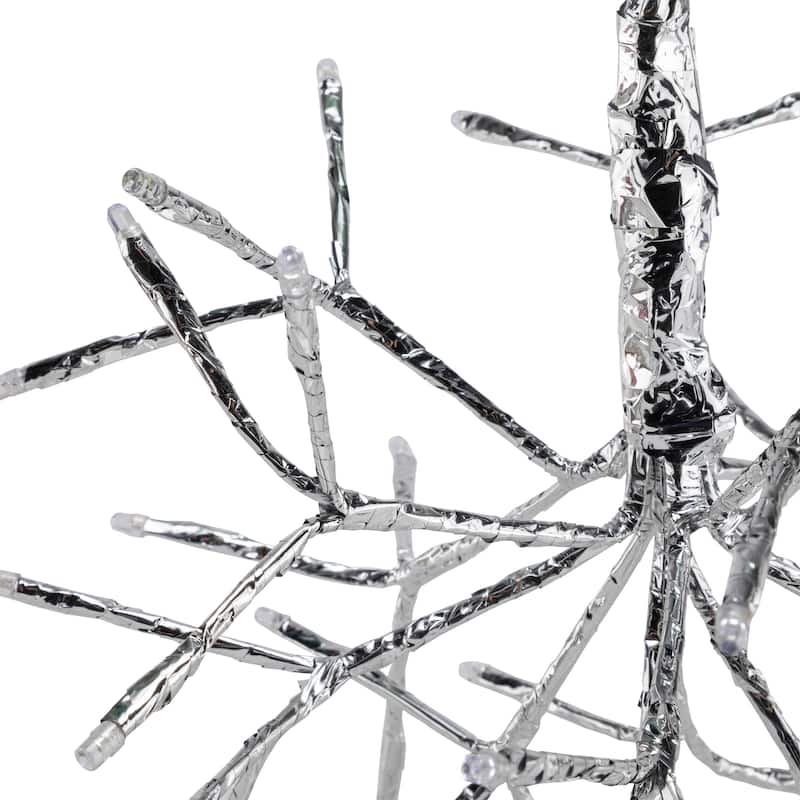 Alpine Corporation 10"H Indoor Christmas Snowflake Ornament with LED Lights