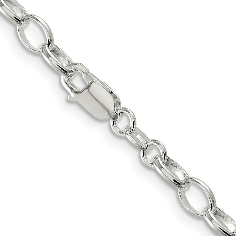 Curata 925 Sterling Silver 5mm Rolo Chain Necklace