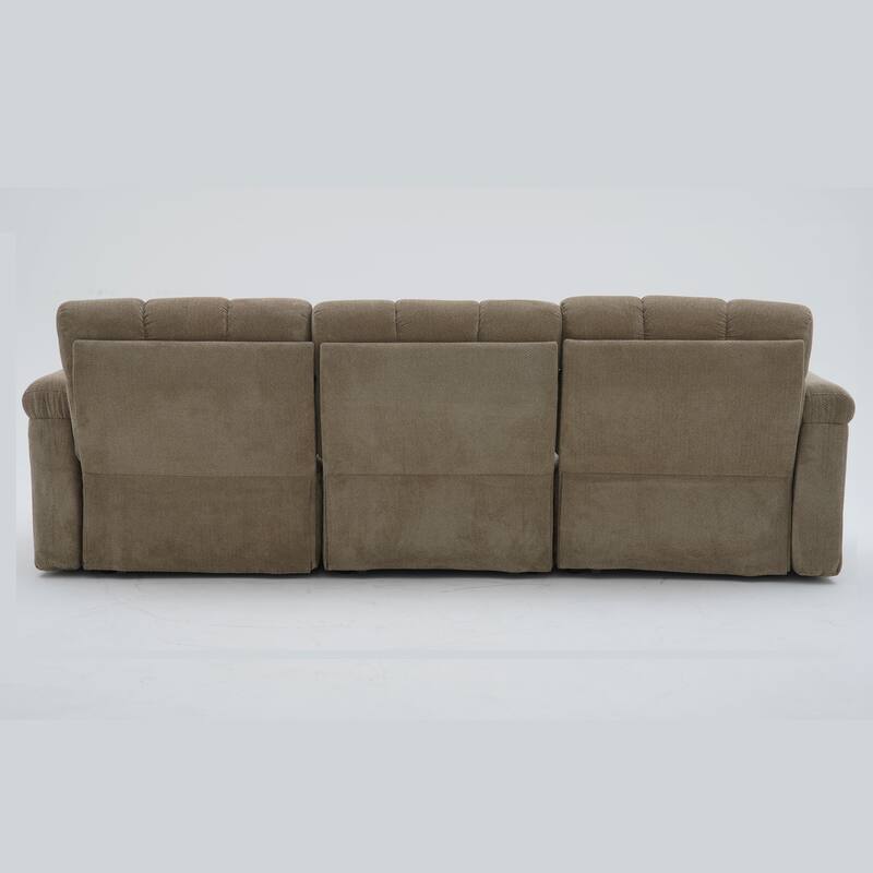 4-Seater Chenille Sectional Sofa with Chaise, High Back L-Shaped Couch, Solid Wood Frame & TB117 Certified Fabric