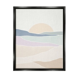 Stupell Geometric Sunrise Shapes Boho Landscape Desert Hills Floater ...