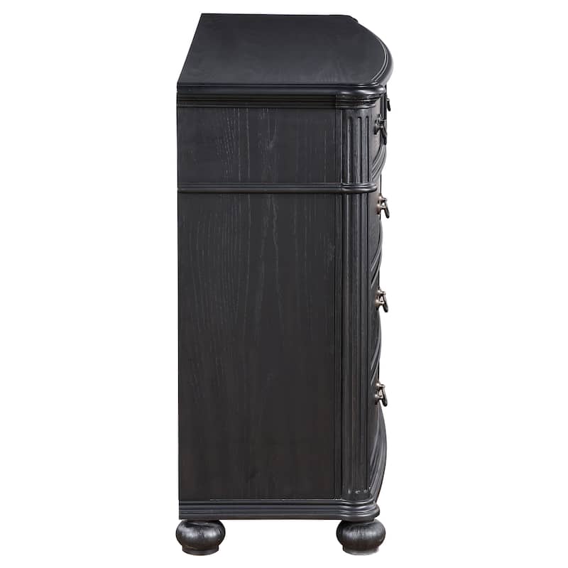 Celina Traditional Wood 9-drawer Dresser Black
