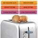 preview thumbnail 3 of 6, Kenmore 2-Slice Toaster, Stainless Steel, Extra Wide Slots, Bagel, Defrost, 9 Shade Settings