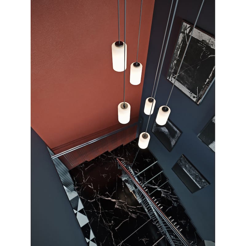 AFX LEOP0412MBRND6 Leo 6 Light 24" Wide Multi Light Pendant