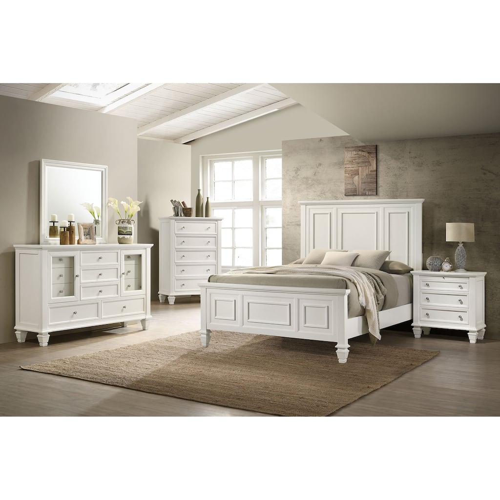 Sandy Beach 5-piece Bedroom Set with High Headboard
