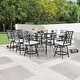 preview thumbnail 2 of 16, Patio Festival 8-Piece Outdoor Dining Set with Beige Cushions