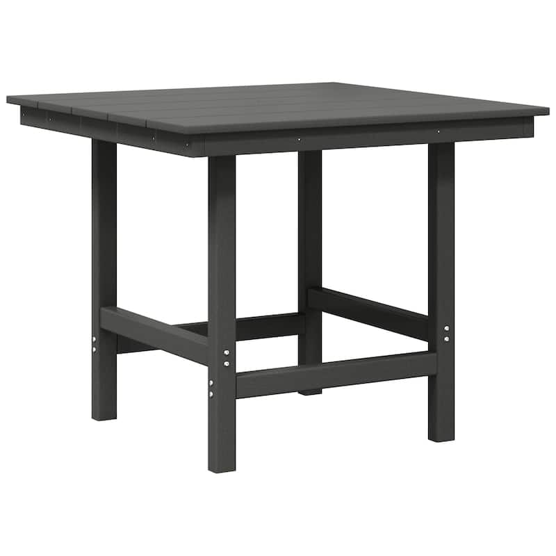 Polytrends Shoreside 36 Inch Square Patio Dining Table - Gray