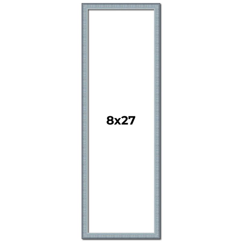 8x27 Frame Rustic Sky Blue Solid Wood Picture Frame | 0.75 Inch