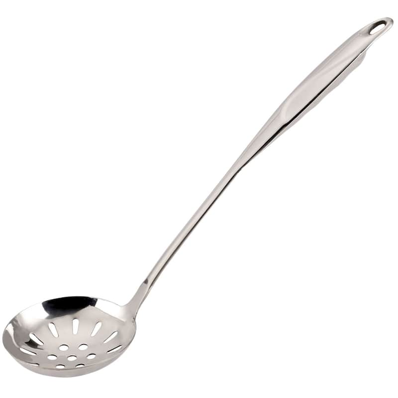 10.6" Stainless Steel Slotted Spoon Heat Resistant Non-stick Skimmer - 10.6" x 3"(L*W)